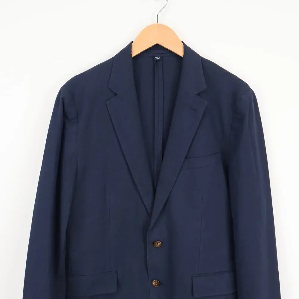 J.Crew Men's Ludlow Slim Fit Unstructured Suit Jacket Linen Blend Navy 39R NWT